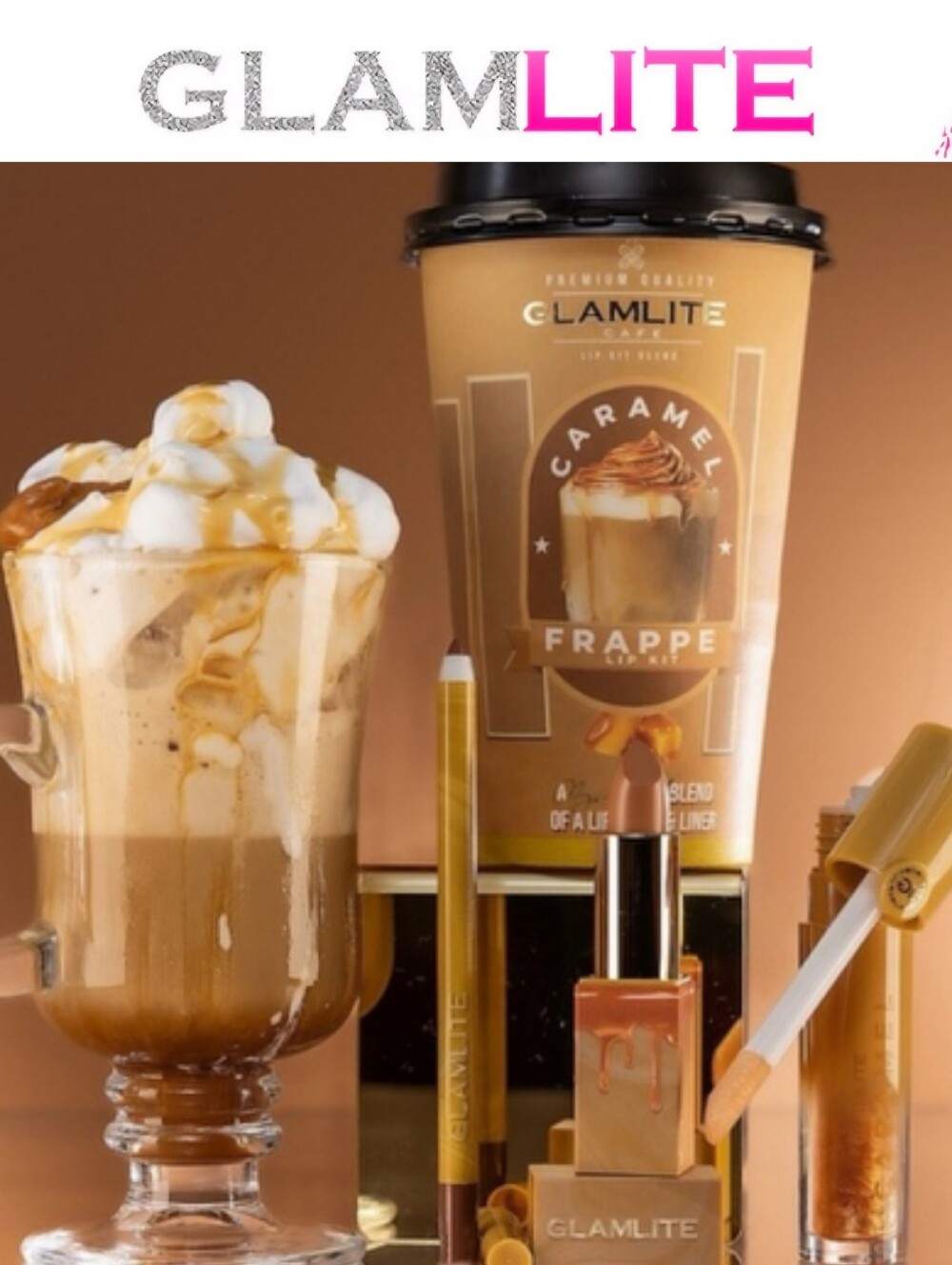 Glamlite Caramel Frappe Lip Kit
